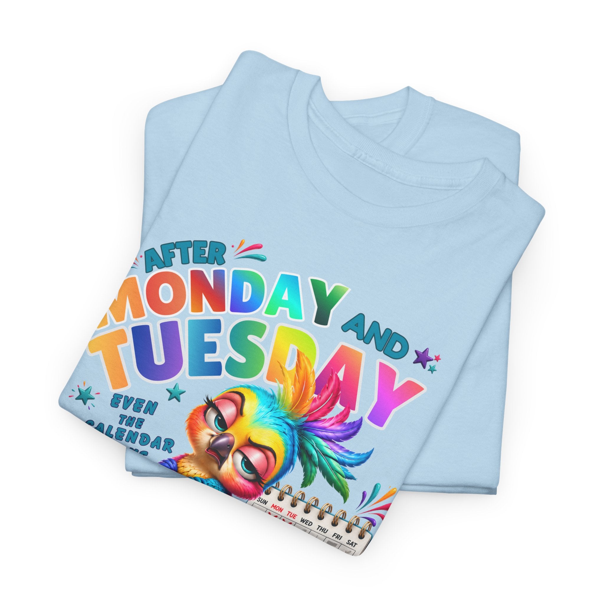 Monday and Tuesday WTF T‑Shirt — Funny Rainbow Sloth Graphic Tee