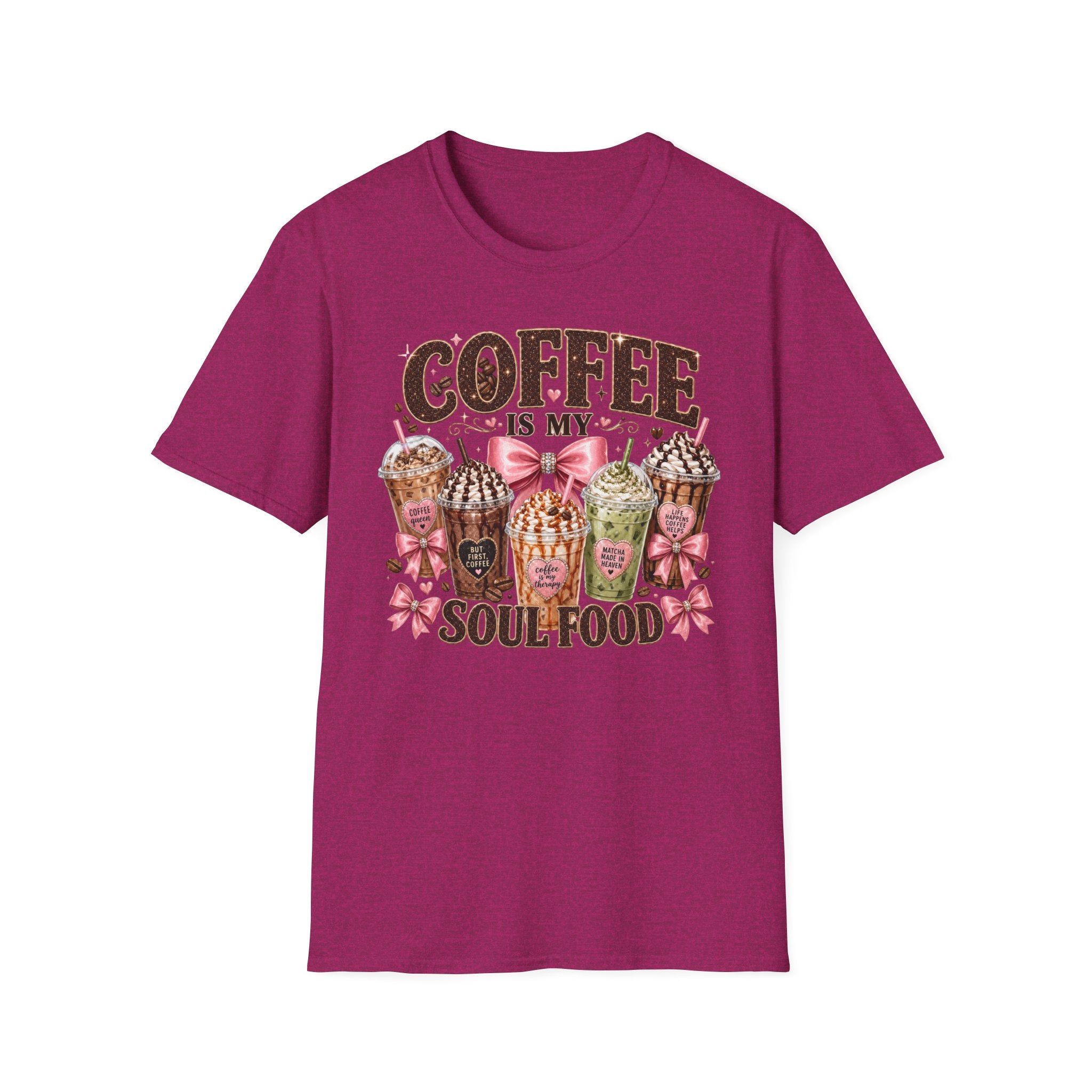 Coffee Is My Soul Food T-Shirt — Cute Dessert Latte Graphic Tee