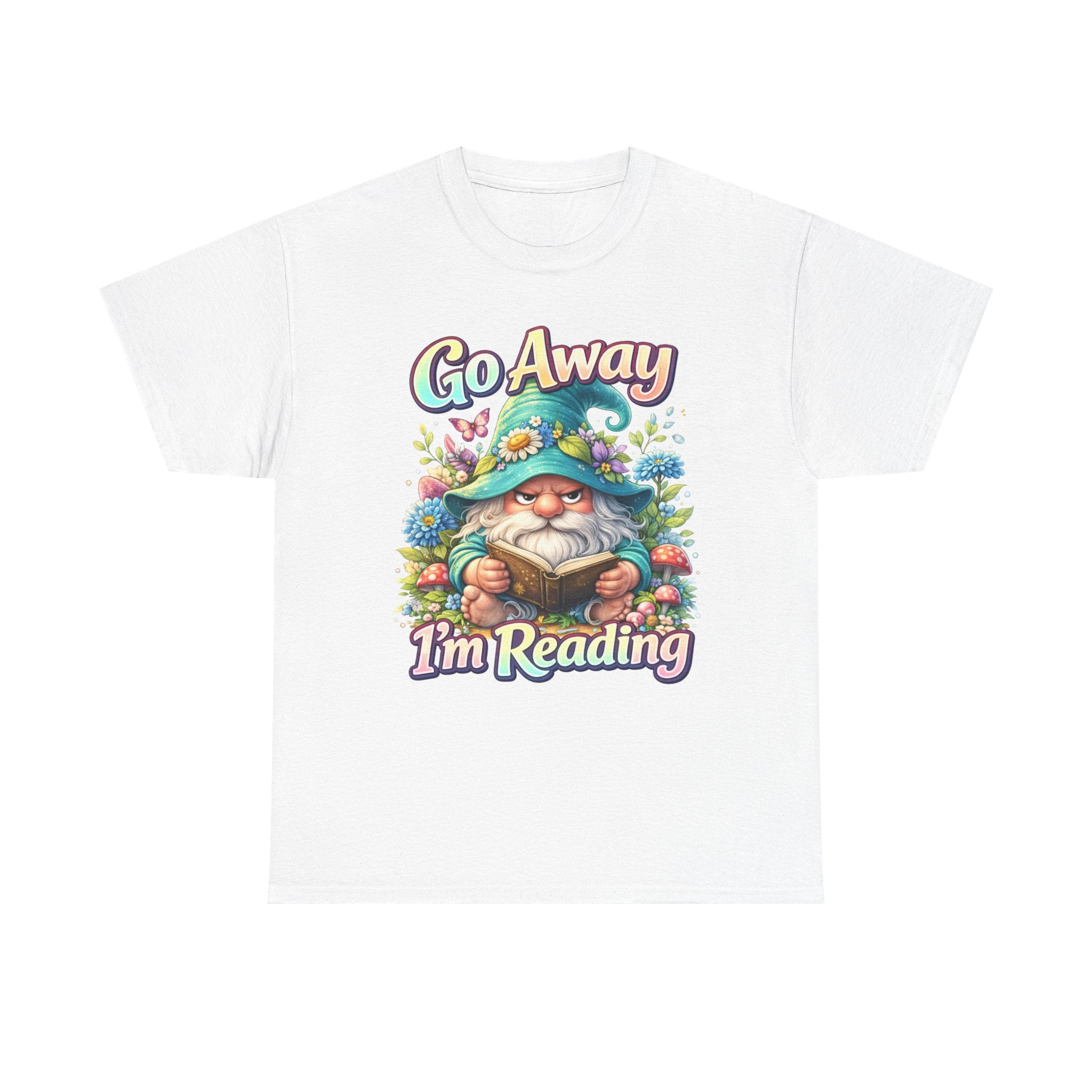 Go Away I'm Reading T-Shirt — Cute Gnome Book Lover Tee