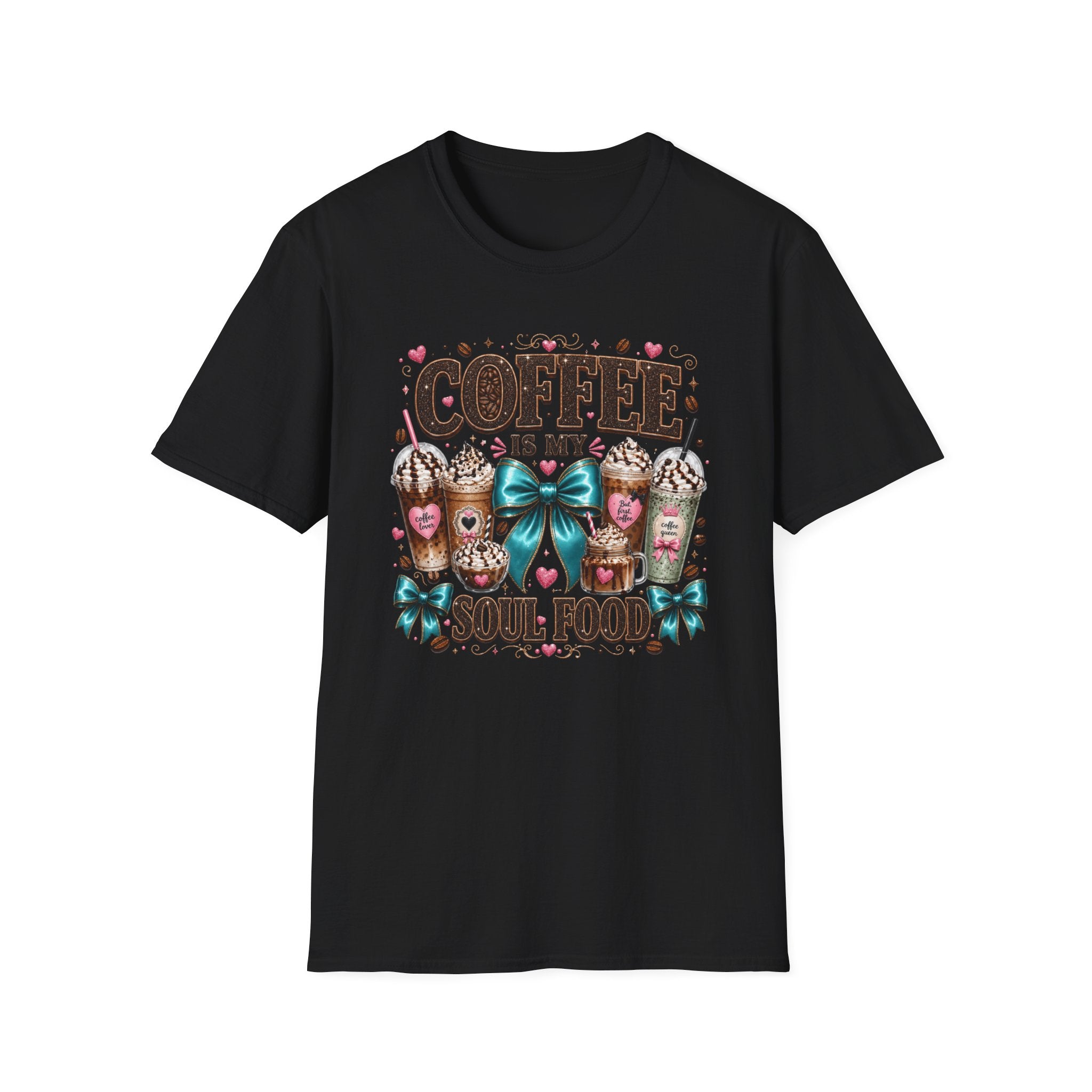 Coffee Is My Soul Food T-Shirt — Cute Coffee Cup Graphic Tee