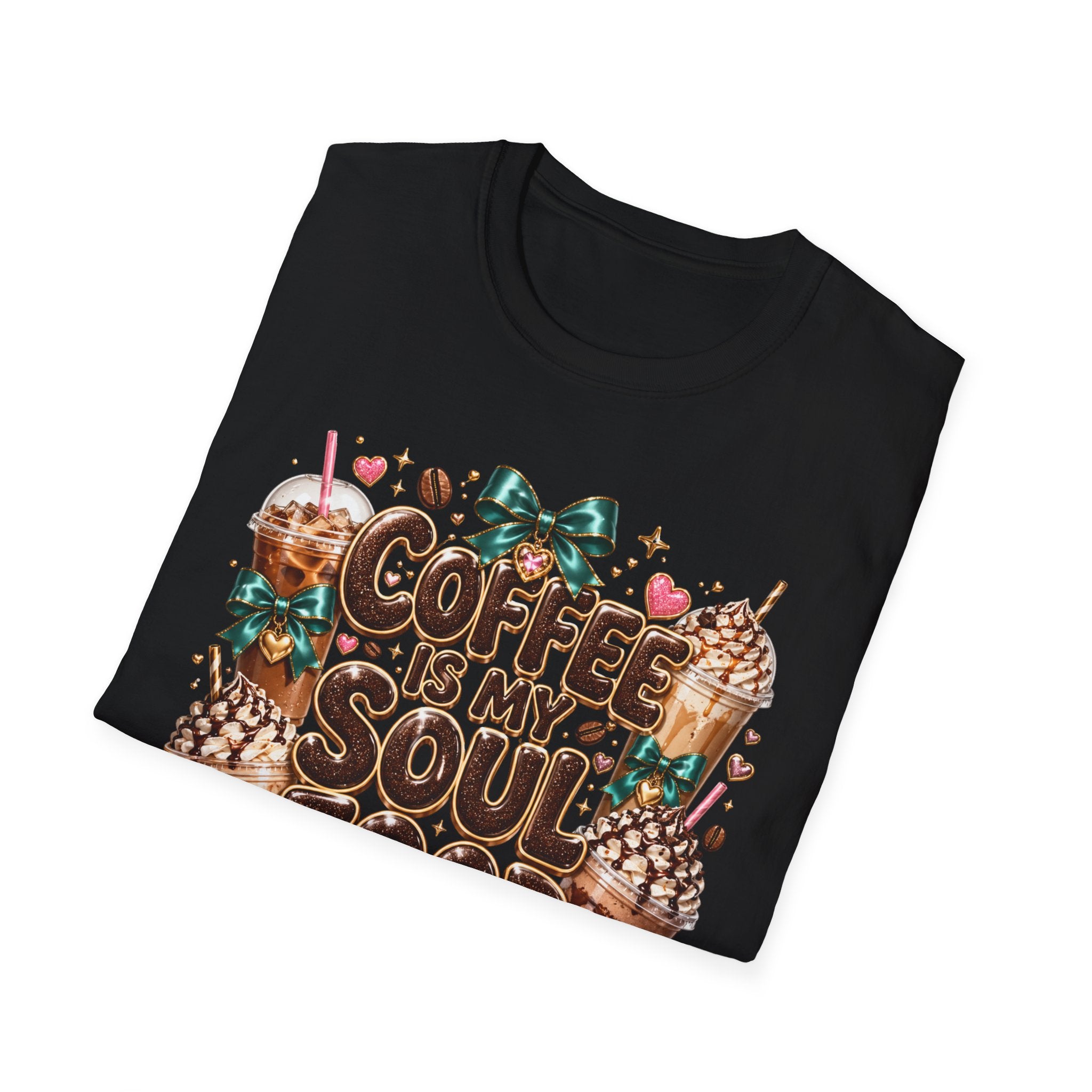 Coffee Is My Soul Food T-Shirt — Cute Coffee Lover Graphic Tee