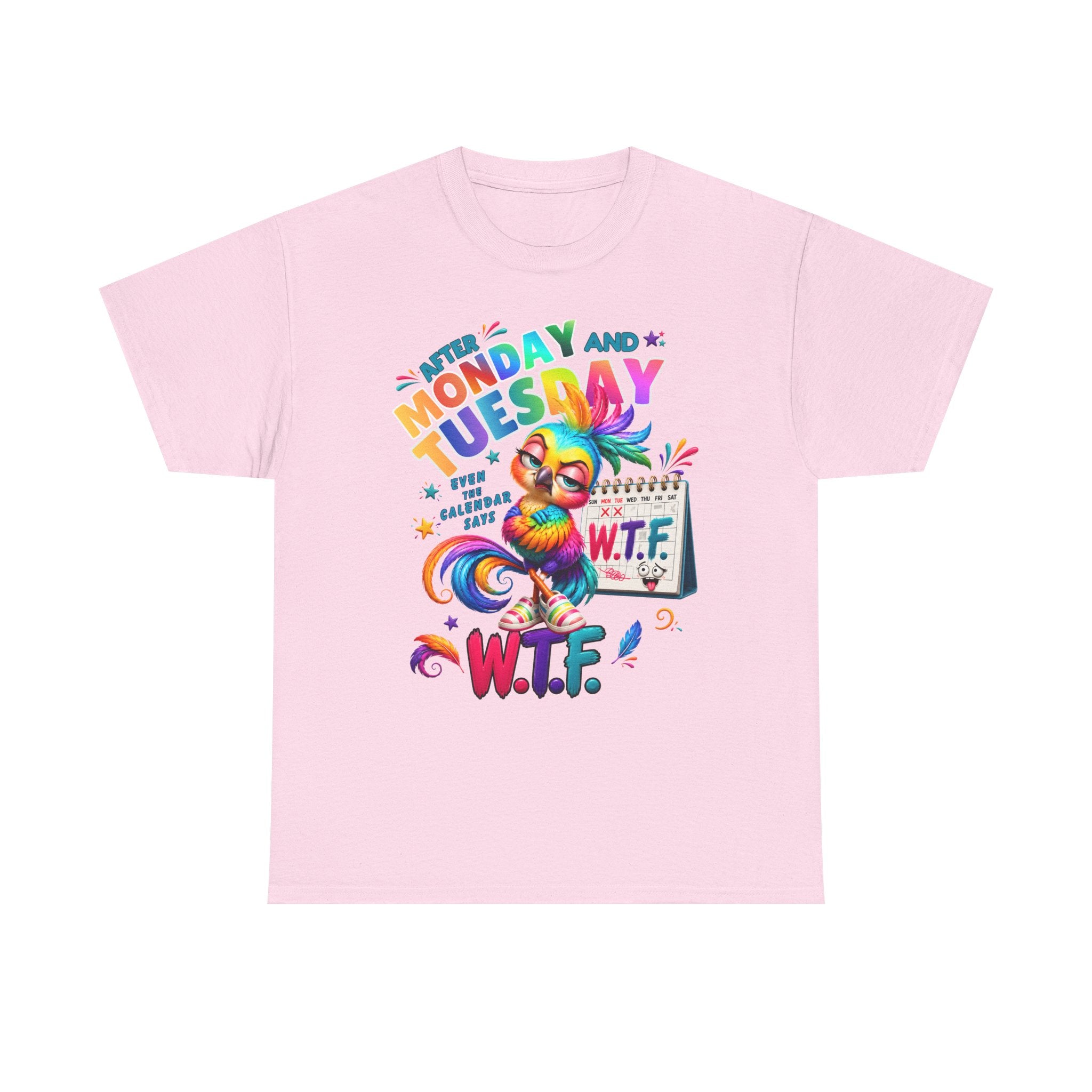 Monday and Tuesday WTF T‑Shirt — Funny Rainbow Sloth Graphic Tee