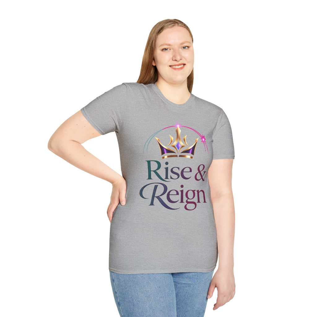 Motivational Crown T-Shirt – Rise & Reign Inspirational Empowerment Tee