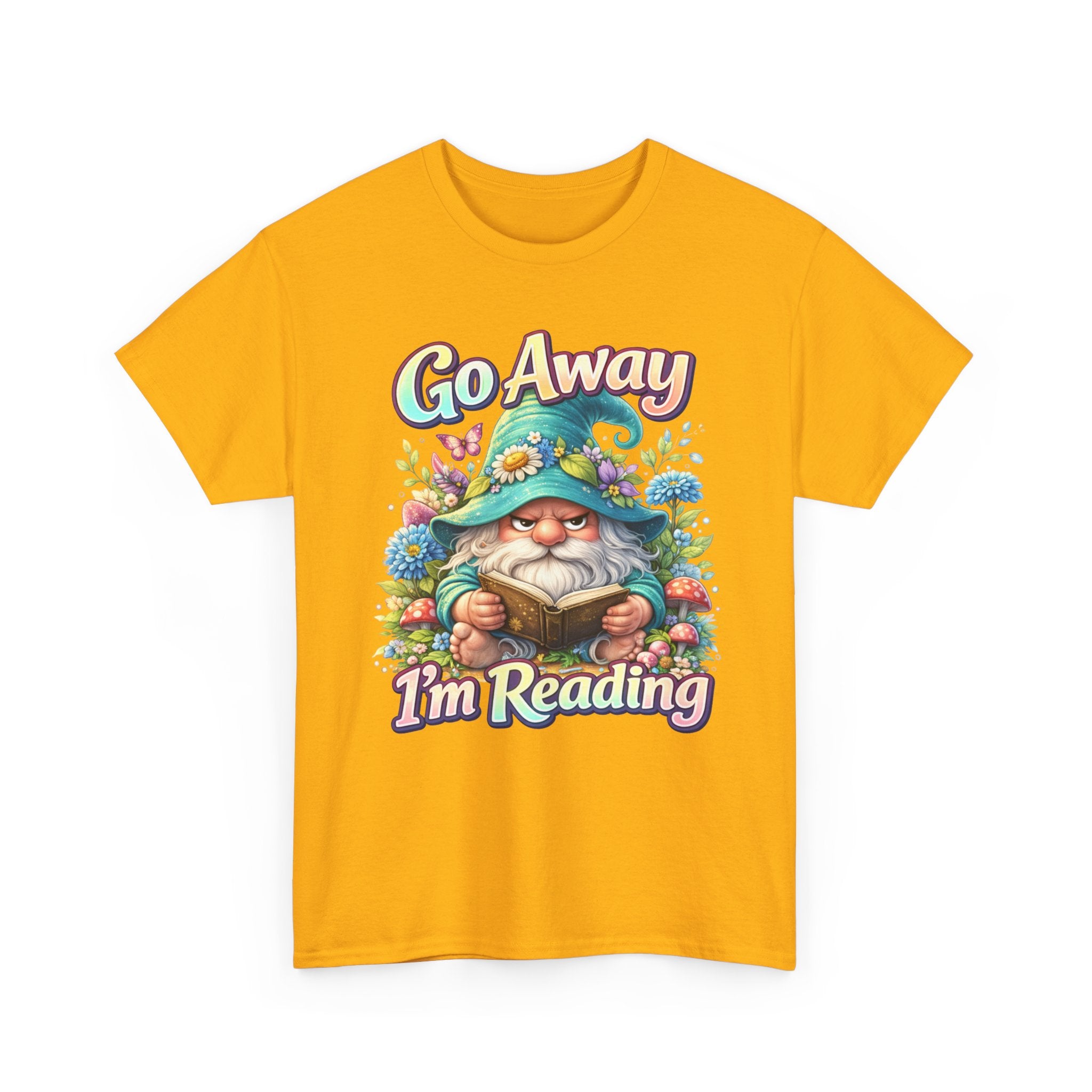 Go Away I'm Reading T-Shirt — Cute Gnome Book Lover Tee