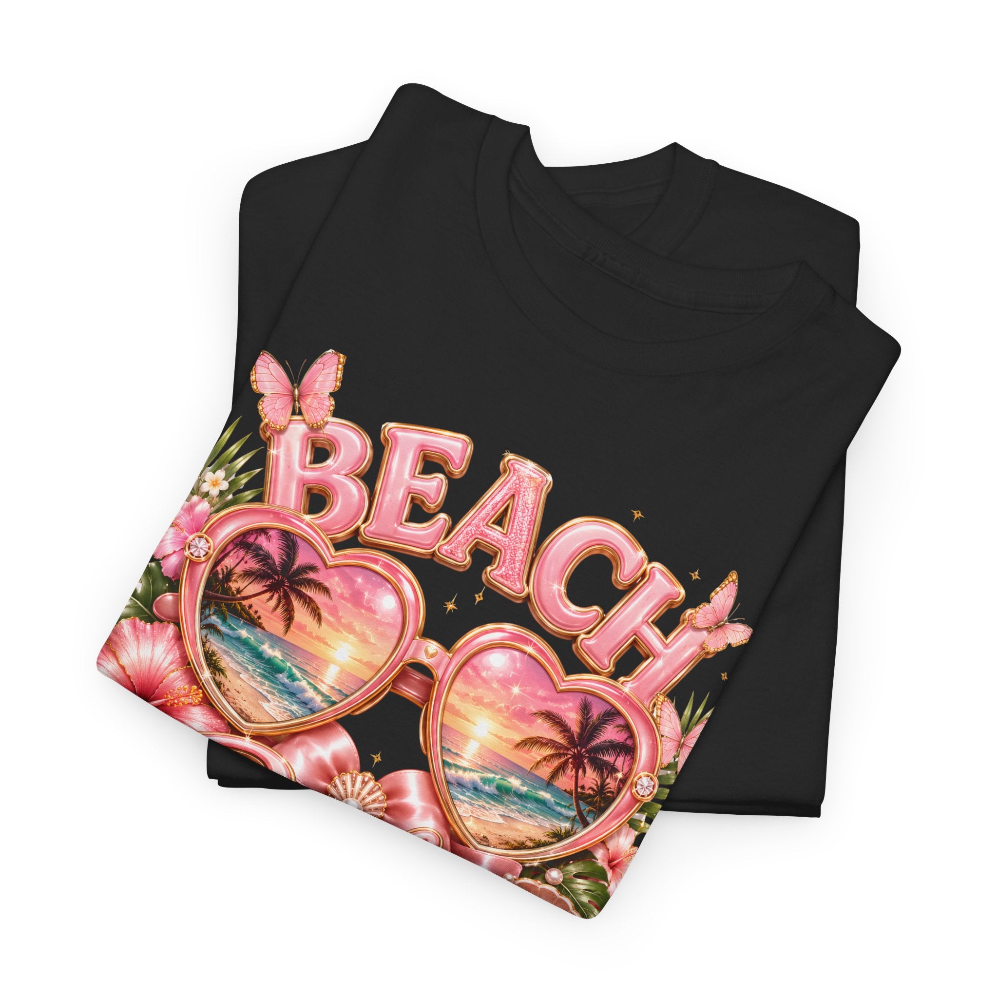 Beach Babe T-Shirt – Retro Tropical Sunglasses Graphic