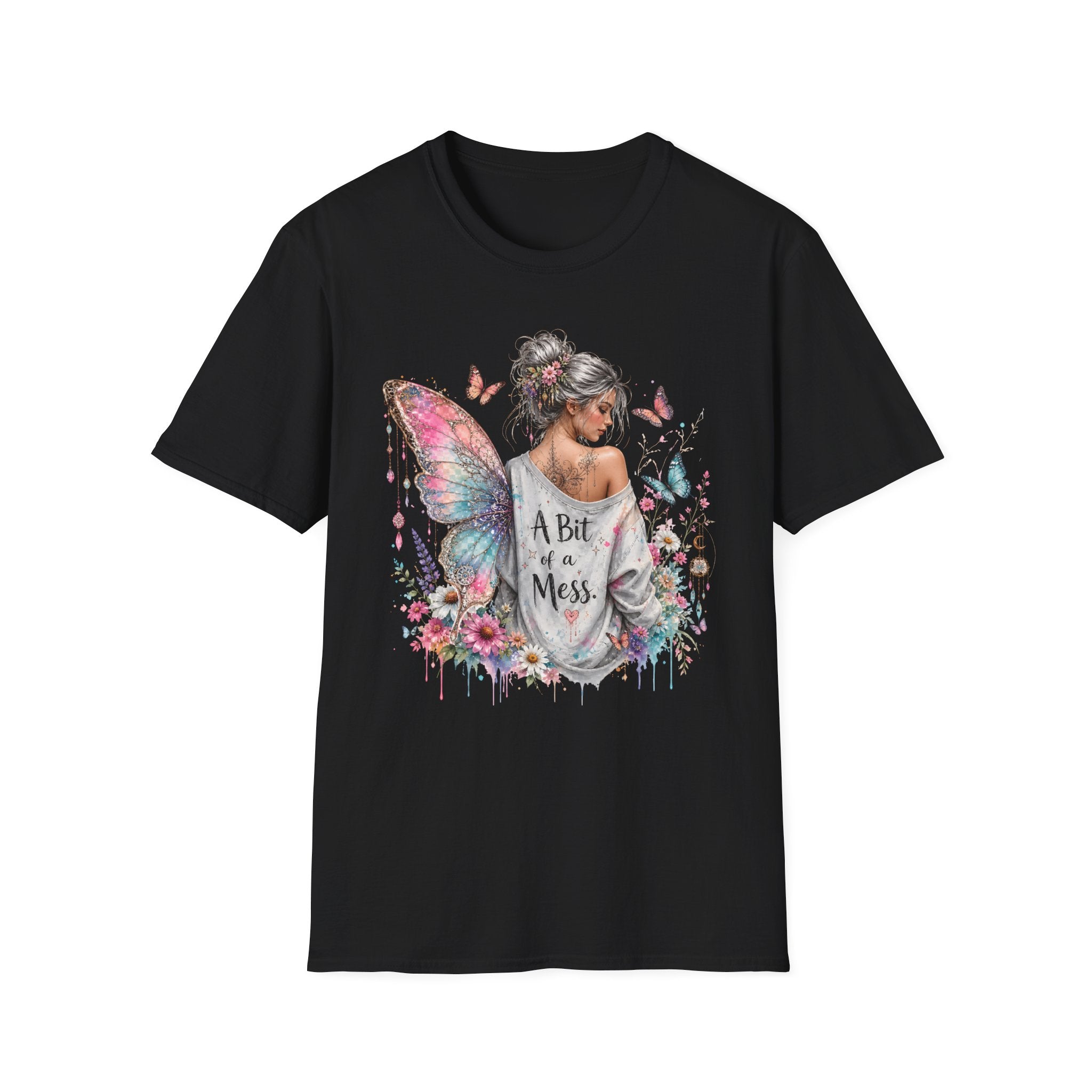 Butterfly Fairy T-Shirt — 'A Bit of a Mess' Floral Boho Tee