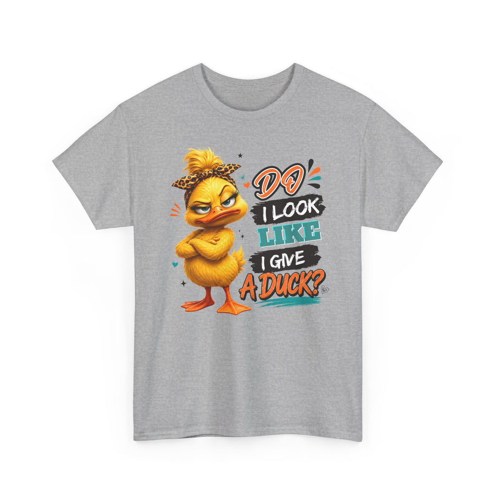 T-Shirt — "Do I Look Like I Give A Duck?" Funny Cute Angry Duck Graphic Tee