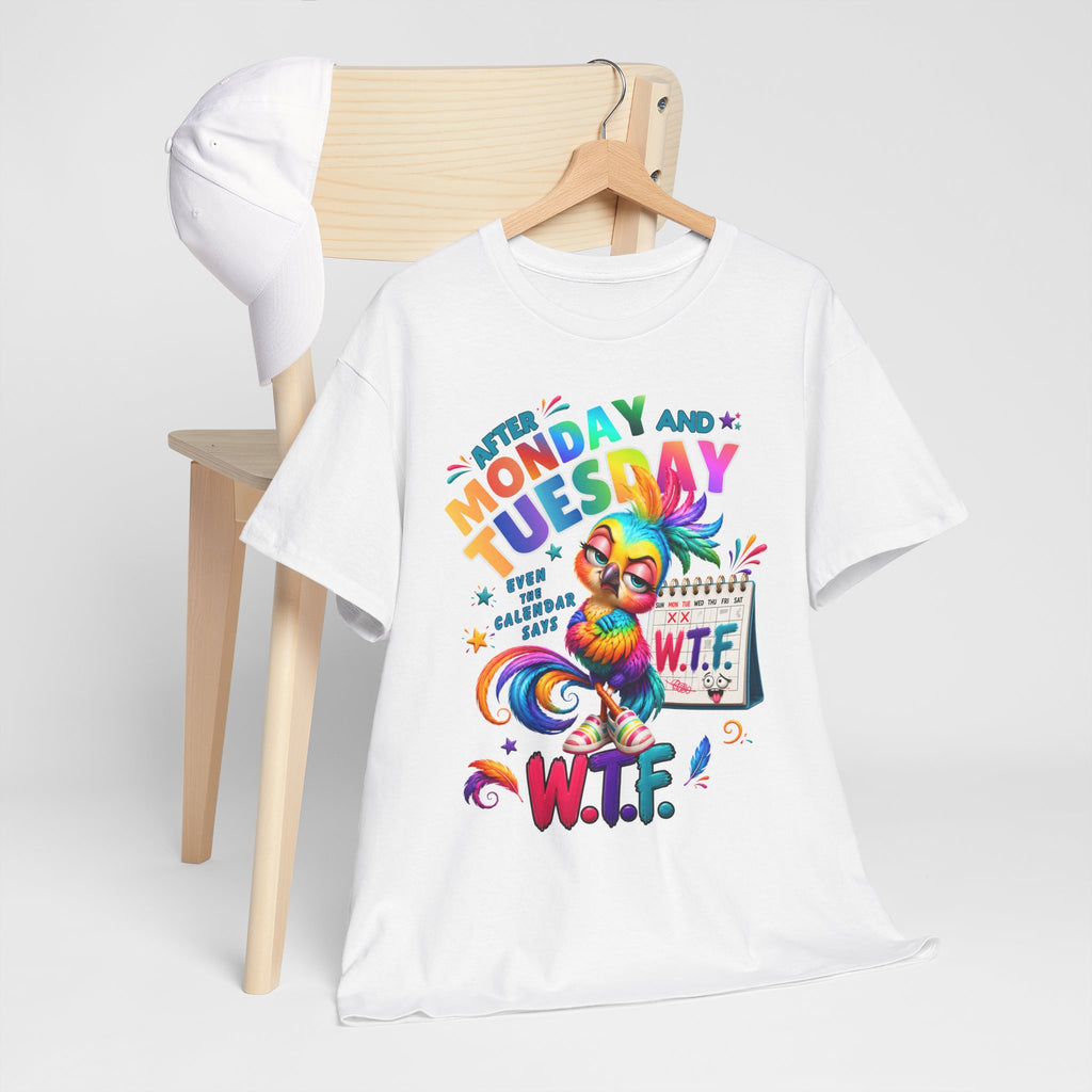 Monday and Tuesday WTF T‑Shirt — Funny Rainbow Sloth Graphic Tee