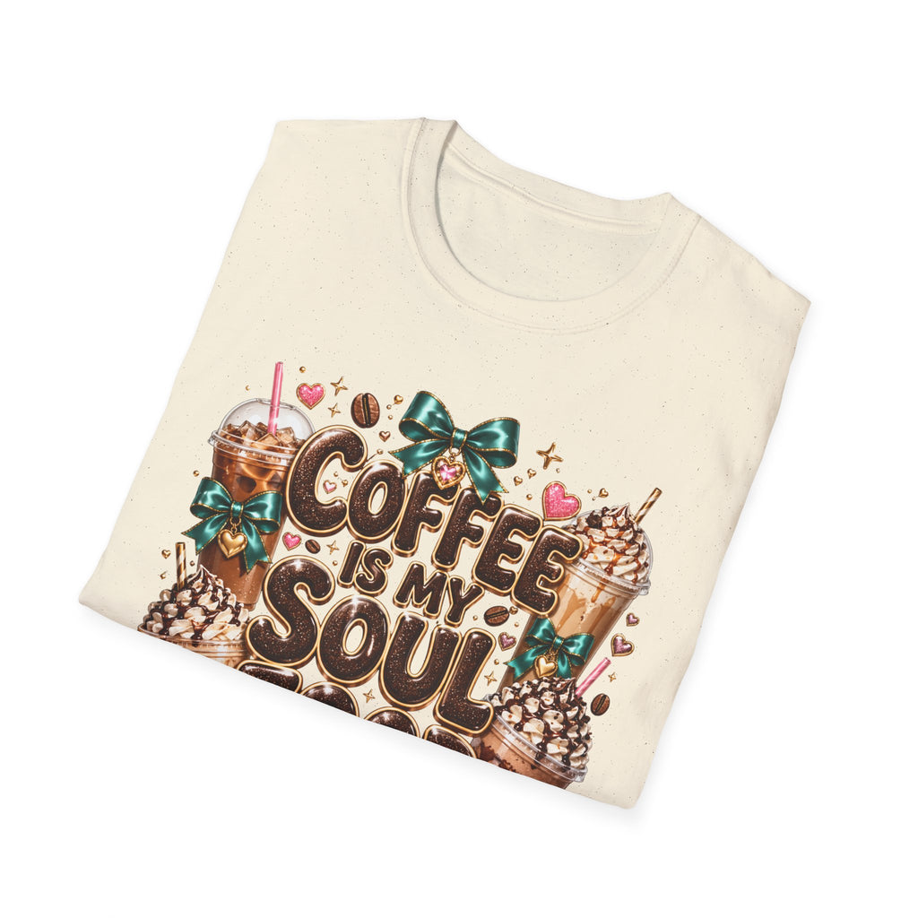 Coffee Is My Soul Food T-Shirt — Cute Coffee Lover Graphic Tee