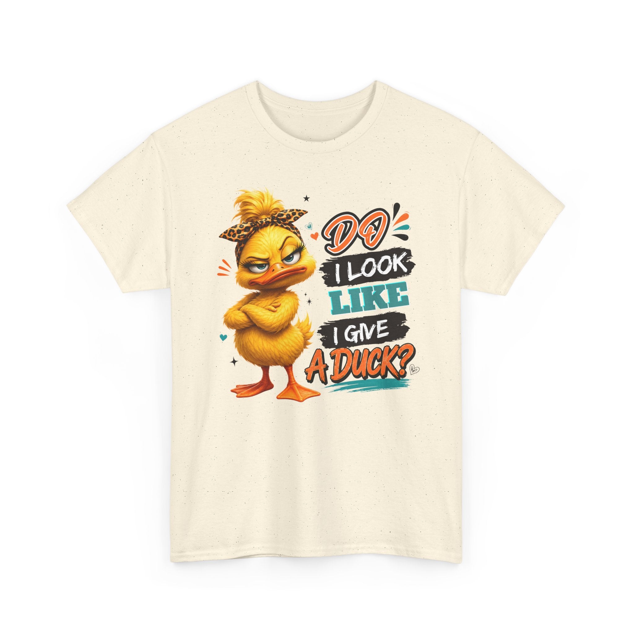 T-Shirt — "Do I Look Like I Give A Duck?" Funny Cute Angry Duck Graphic Tee