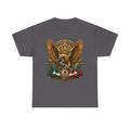 Mexican Eagle Crest T-Shirt — Aztec-Inspired Eagle with Mexican Flag Accents