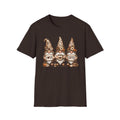Coffee Gnome Trio T‑Shirt — Love Coffee Cute Autumn Gnomes Graphic Tee