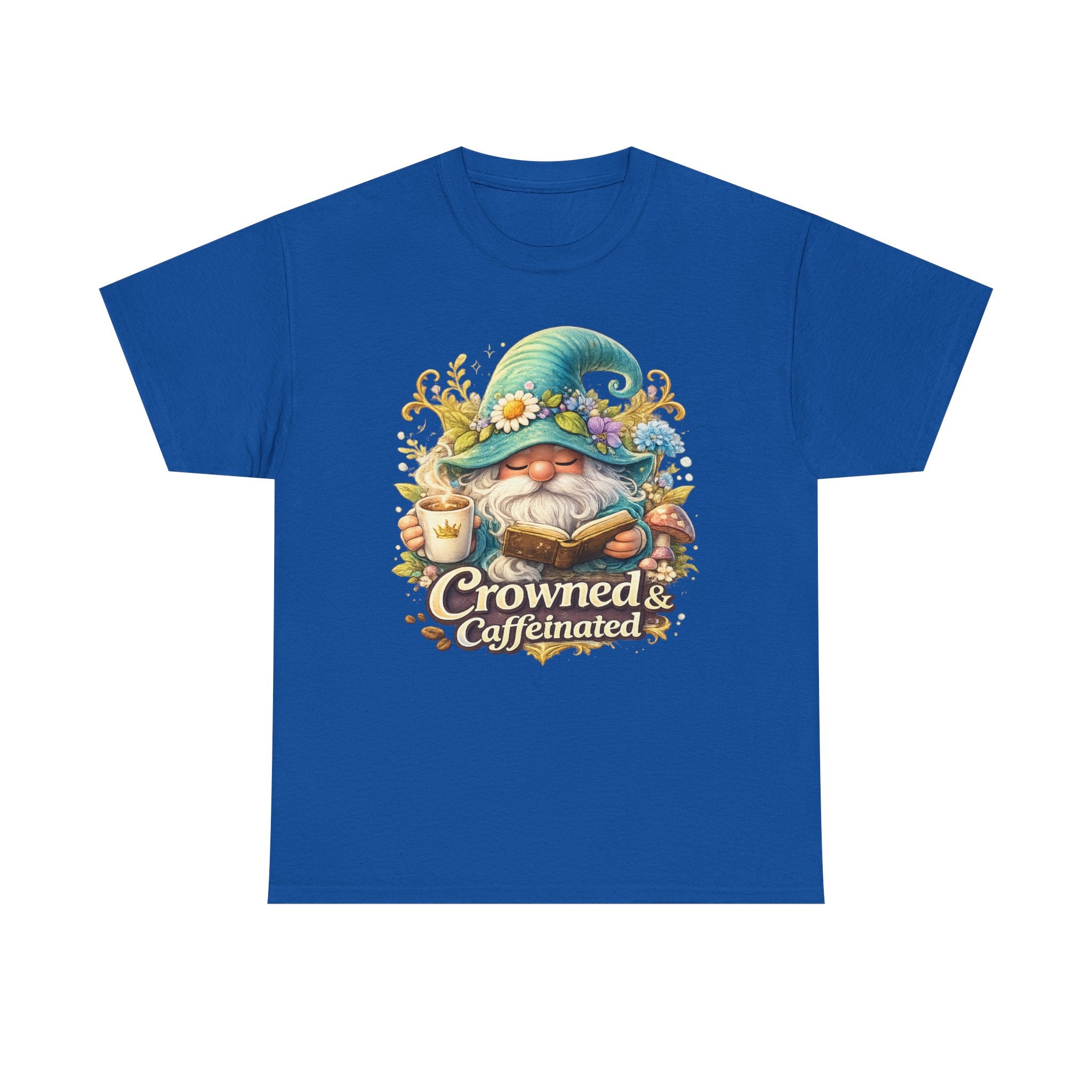 Crowned & Caffeinated Gnome T-Shirt