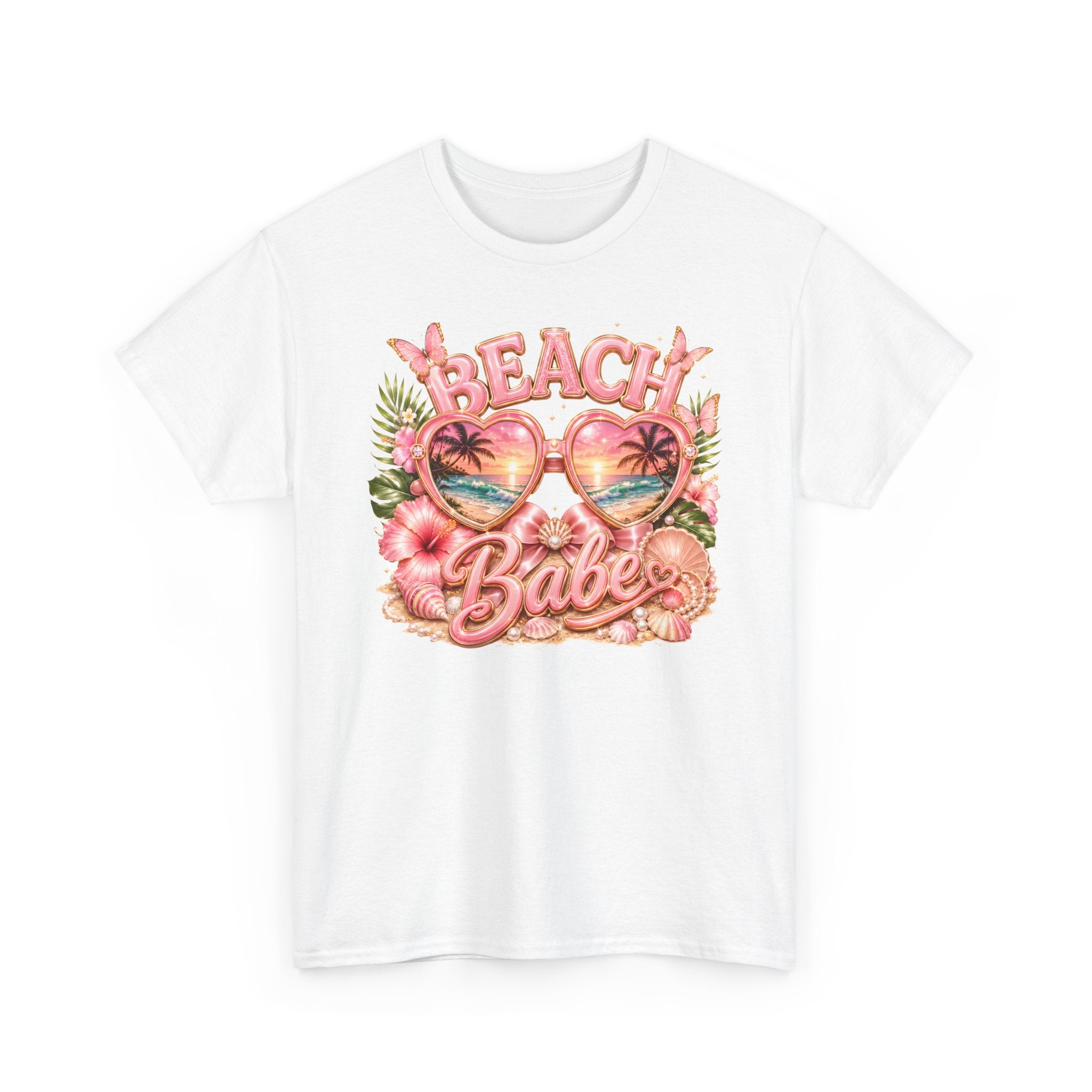 Beach Babe T-Shirt – Retro Tropical Sunglasses Graphic