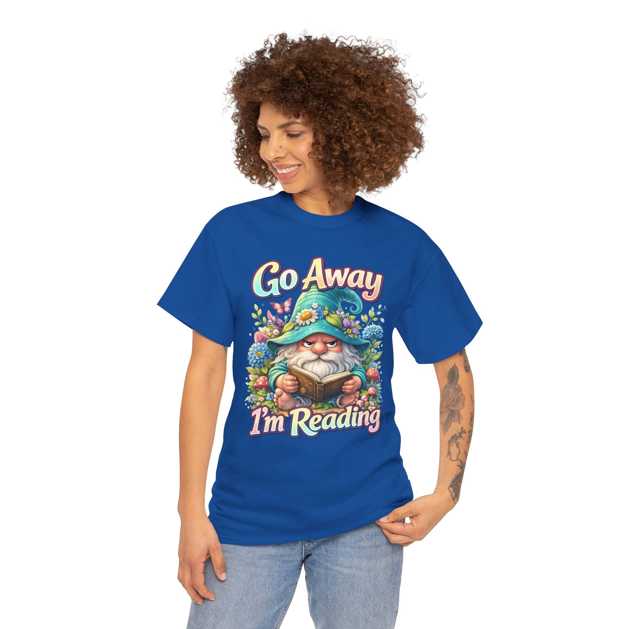 Go Away I'm Reading T-Shirt — Cute Gnome Book Lover Tee