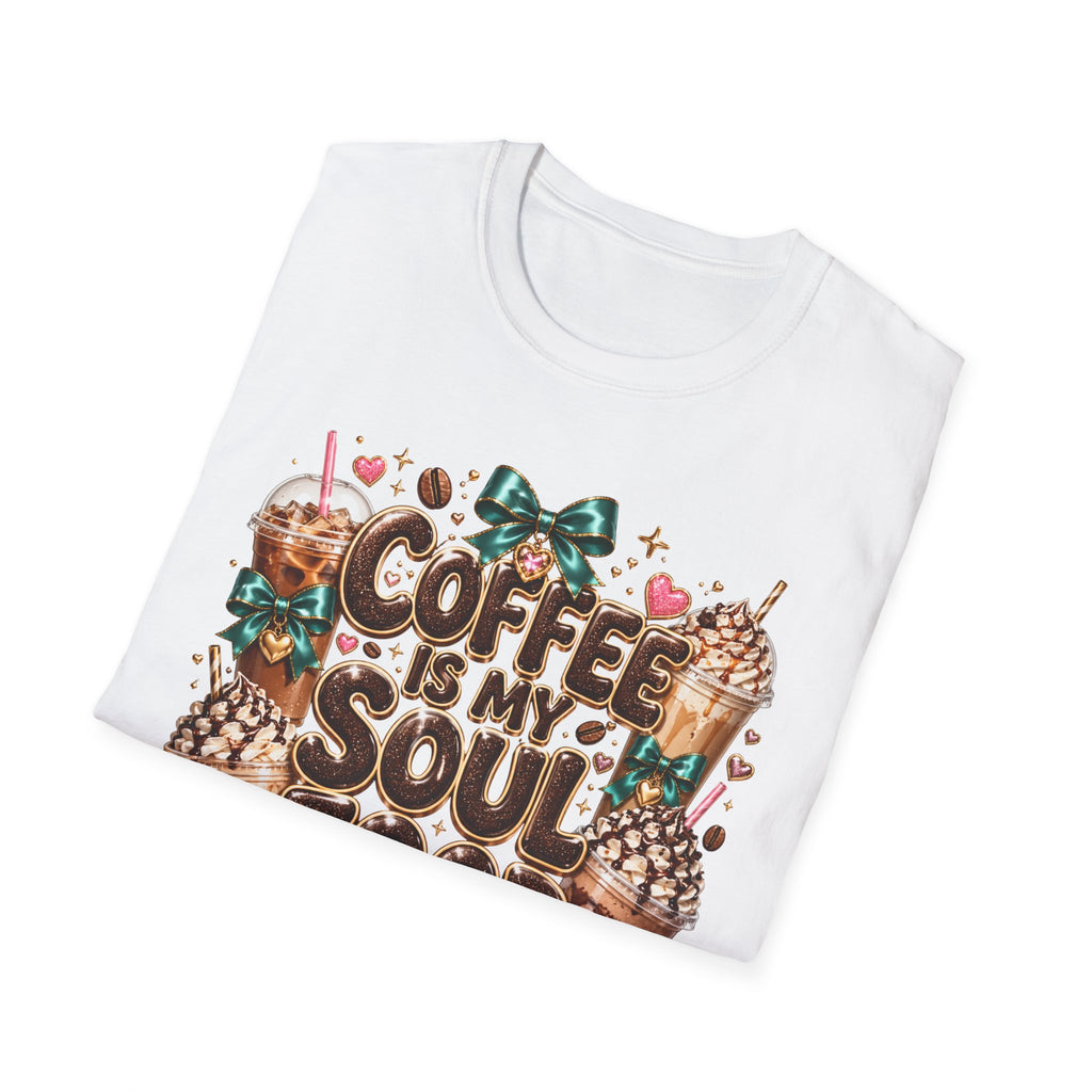 Coffee Is My Soul Food T-Shirt — Cute Coffee Lover Graphic Tee