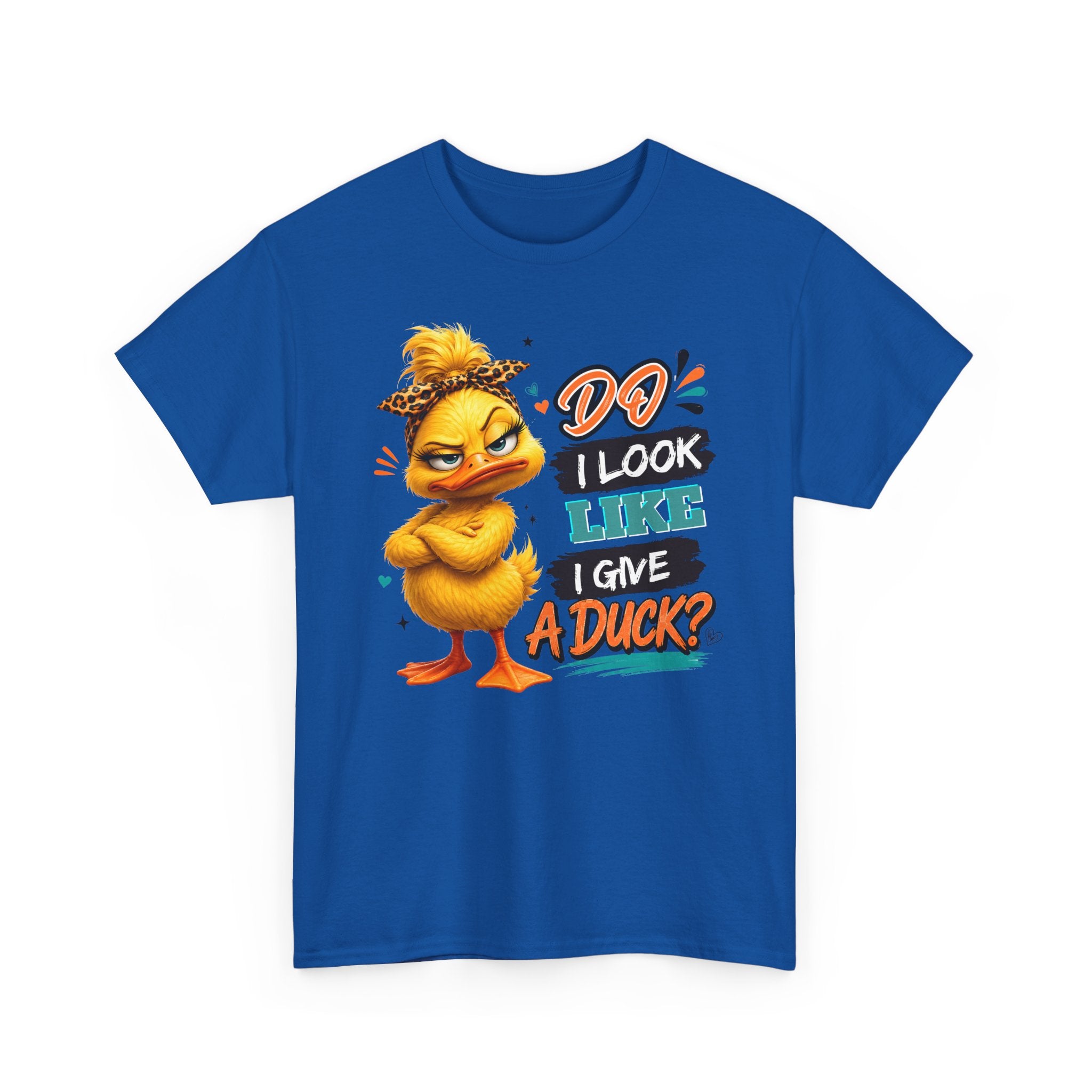 T-Shirt — "Do I Look Like I Give A Duck?" Funny Cute Angry Duck Graphic Tee