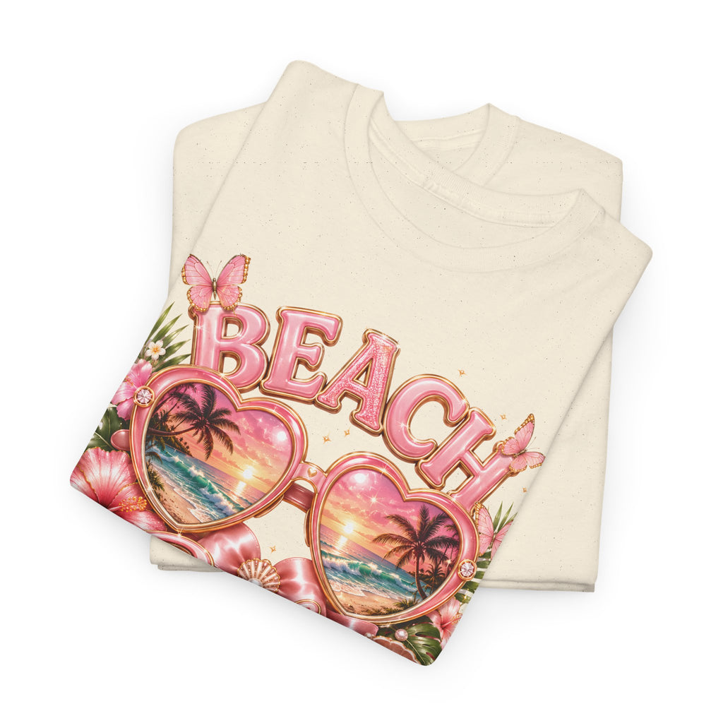 Beach Babe T-Shirt – Retro Tropical Sunglasses Graphic