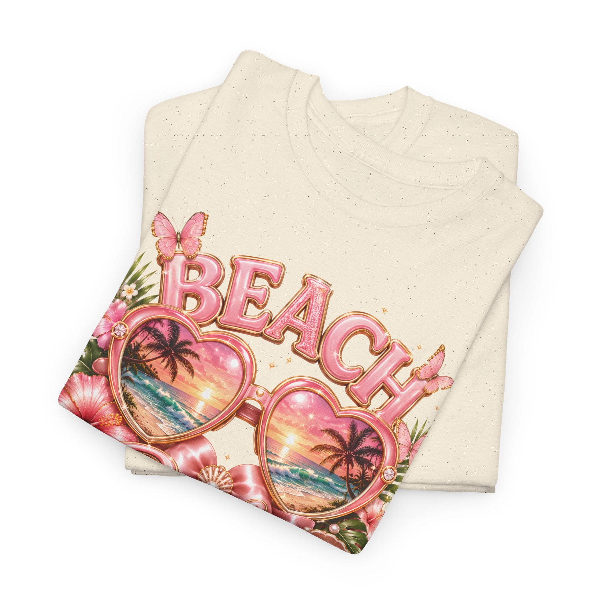 Beach Babe T-Shirt – Retro Tropical Sunglasses Graphic