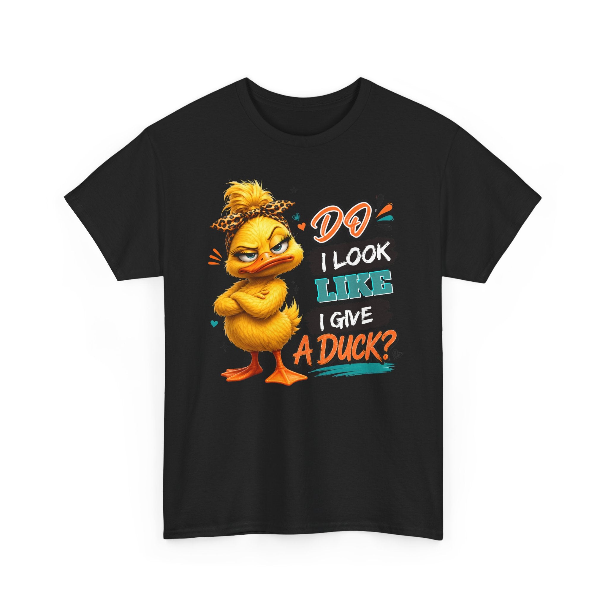 T-Shirt — "Do I Look Like I Give A Duck?" Funny Cute Angry Duck Graphic Tee