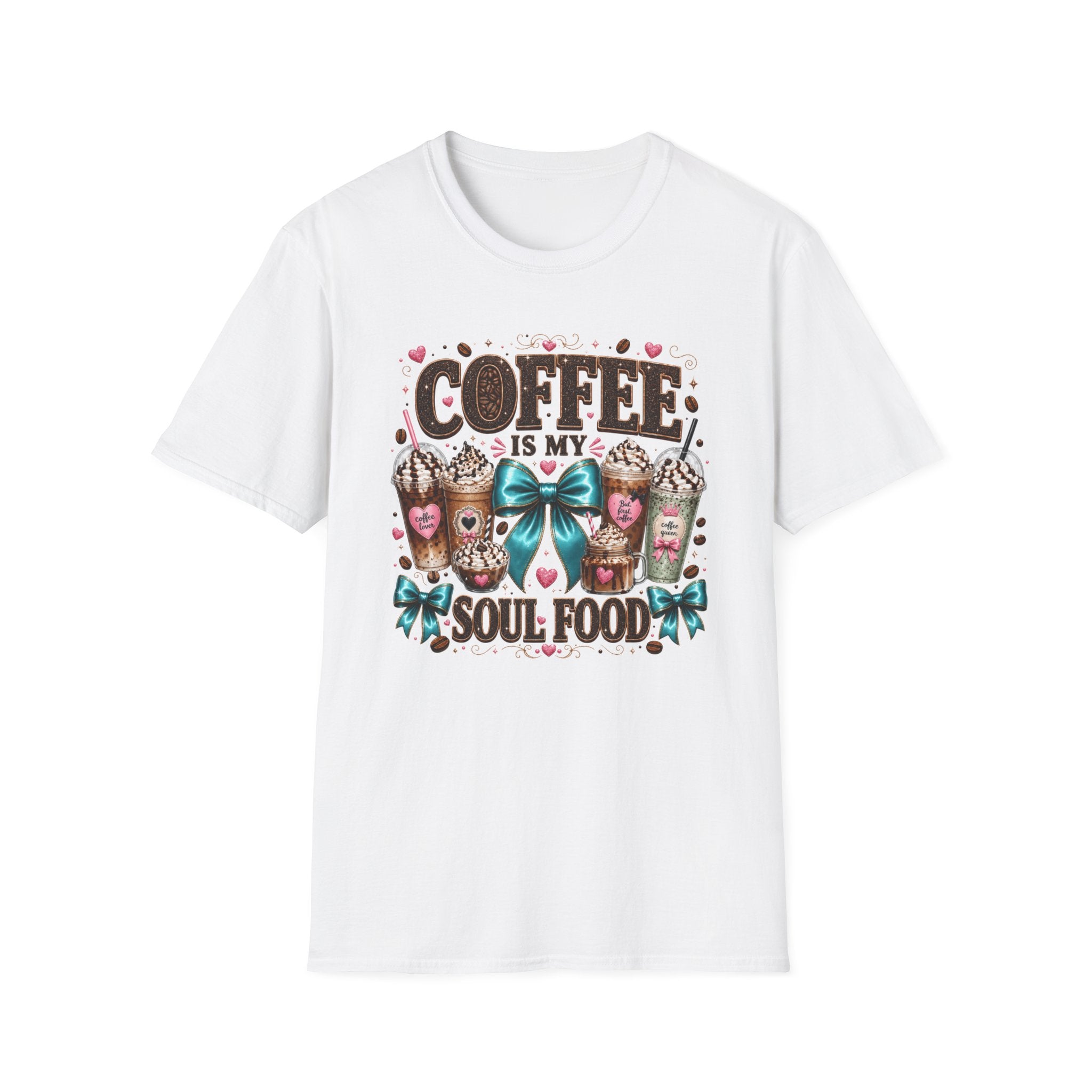 Coffee Is My Soul Food T-Shirt — Cute Coffee Cup Graphic Tee