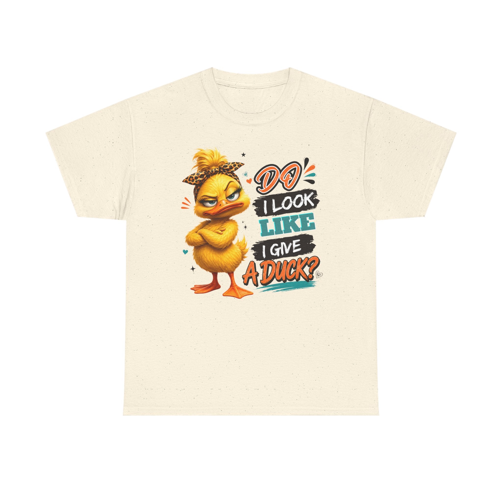 T-Shirt — "Do I Look Like I Give A Duck?" Funny Cute Angry Duck Graphic Tee