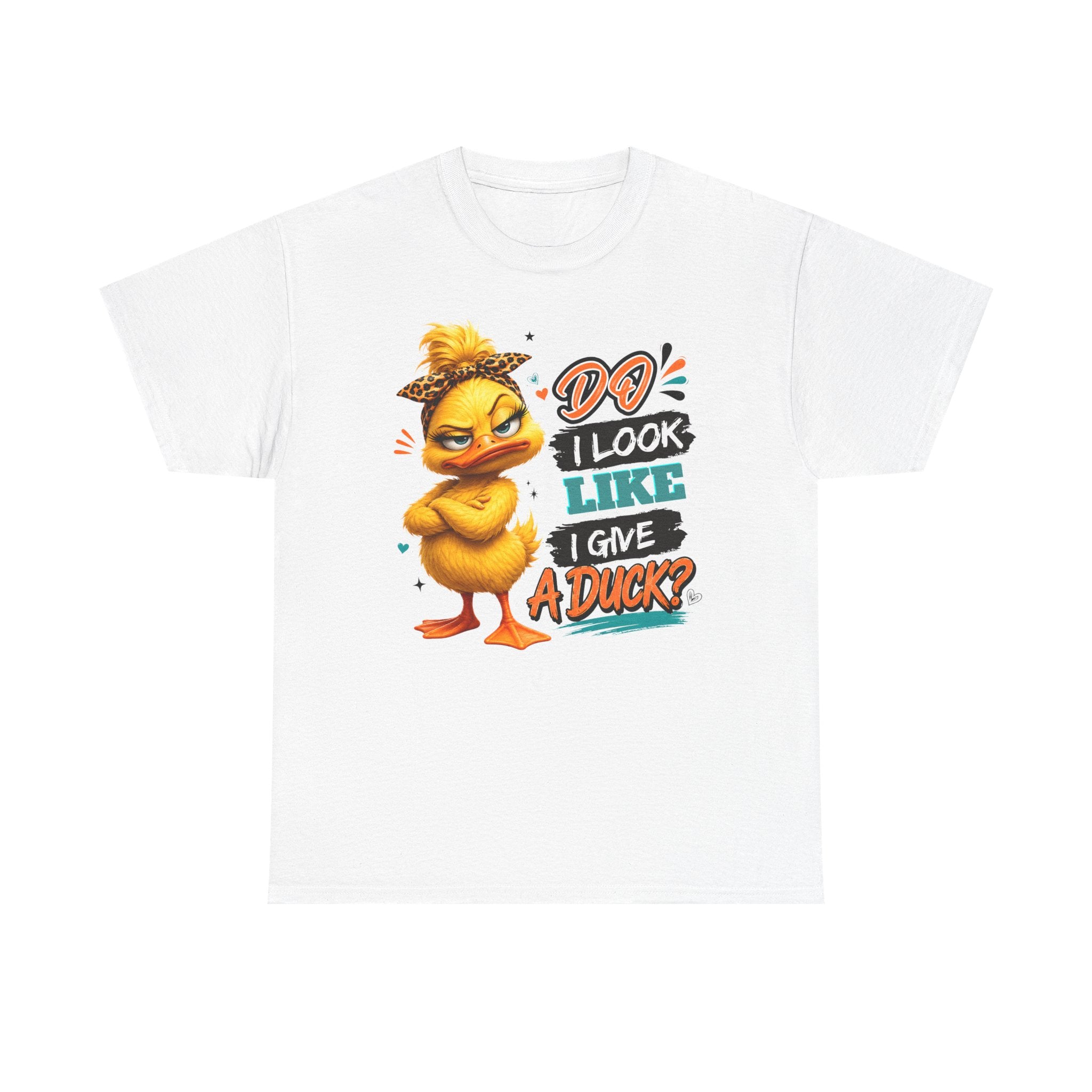 T-Shirt — "Do I Look Like I Give A Duck?" Funny Cute Angry Duck Graphic Tee