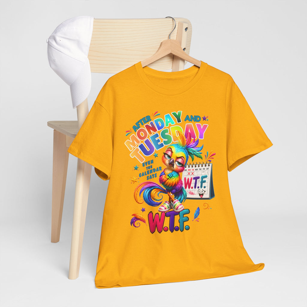 Monday and Tuesday WTF T‑Shirt — Funny Rainbow Sloth Graphic Tee
