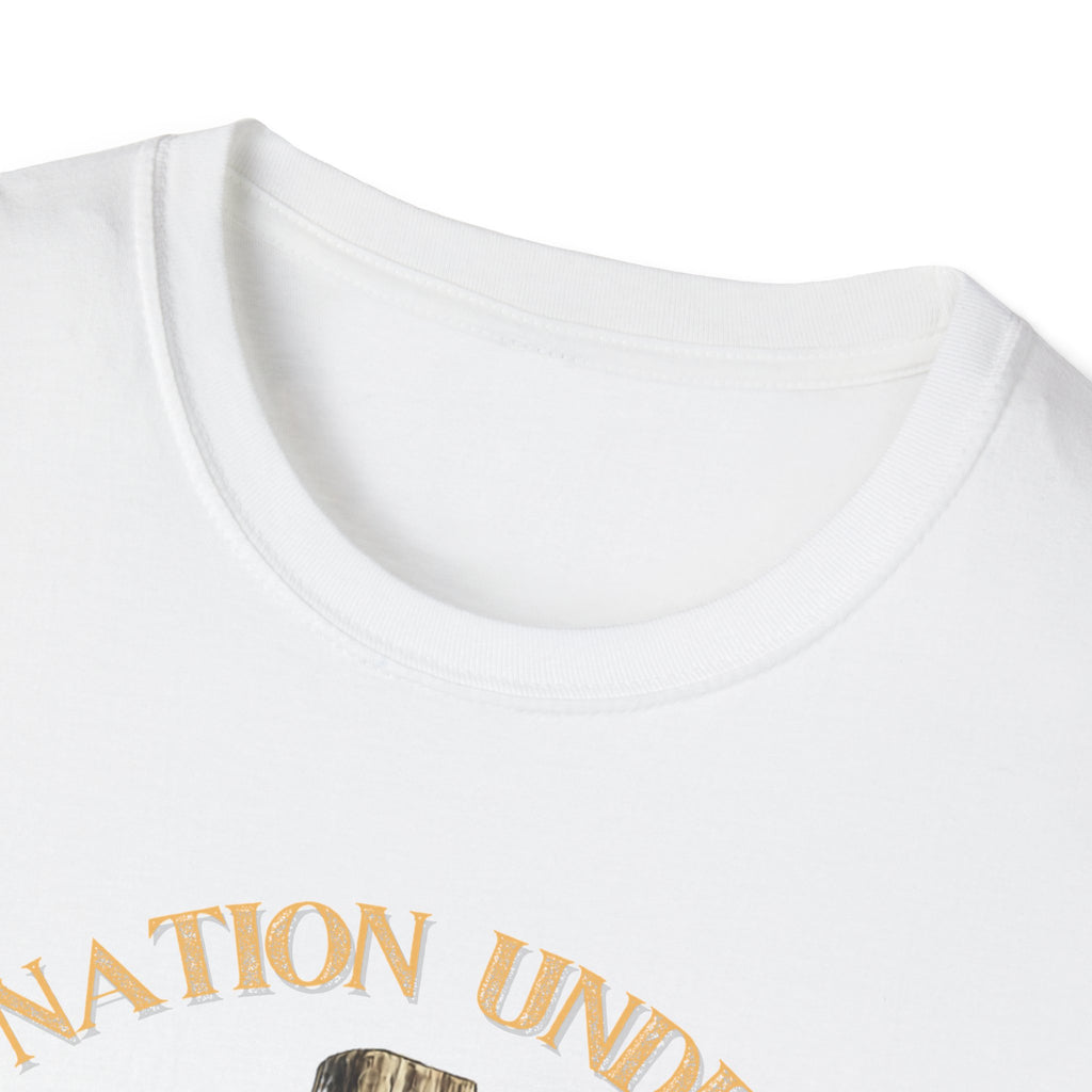 Patriotic Firefighter Flag T-Shirt — "One Nation Under God, Born Free"
