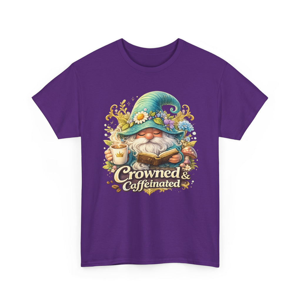Crowned & Caffeinated Gnome T-Shirt