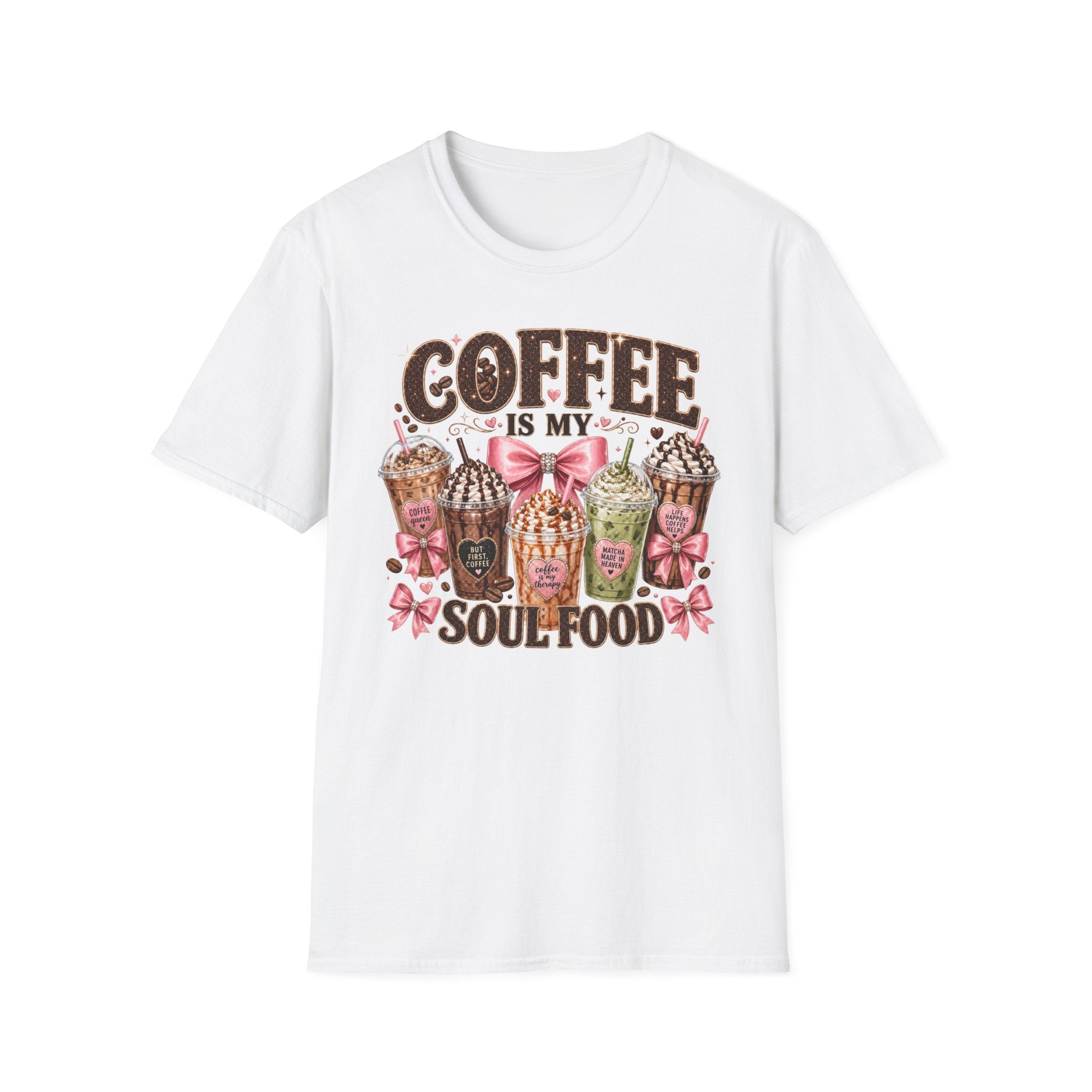 Coffee Is My Soul Food T-Shirt — Cute Dessert Latte Graphic Tee