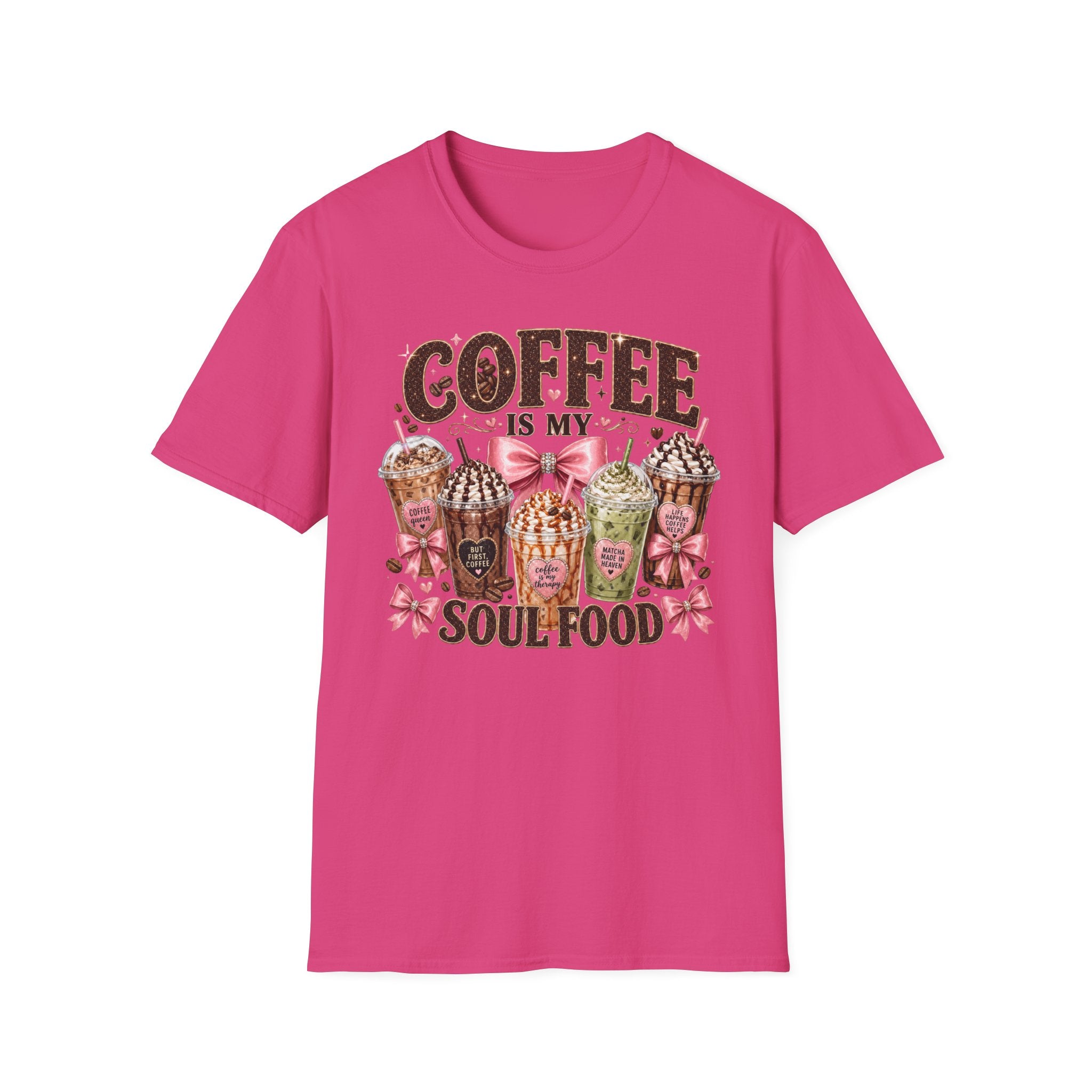 Coffee Is My Soul Food T-Shirt — Cute Dessert Latte Graphic Tee