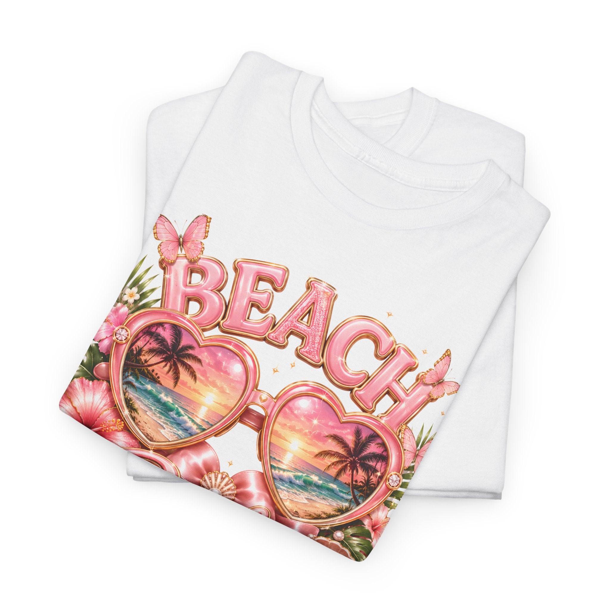 Beach Babe T-Shirt – Retro Tropical Sunglasses Graphic