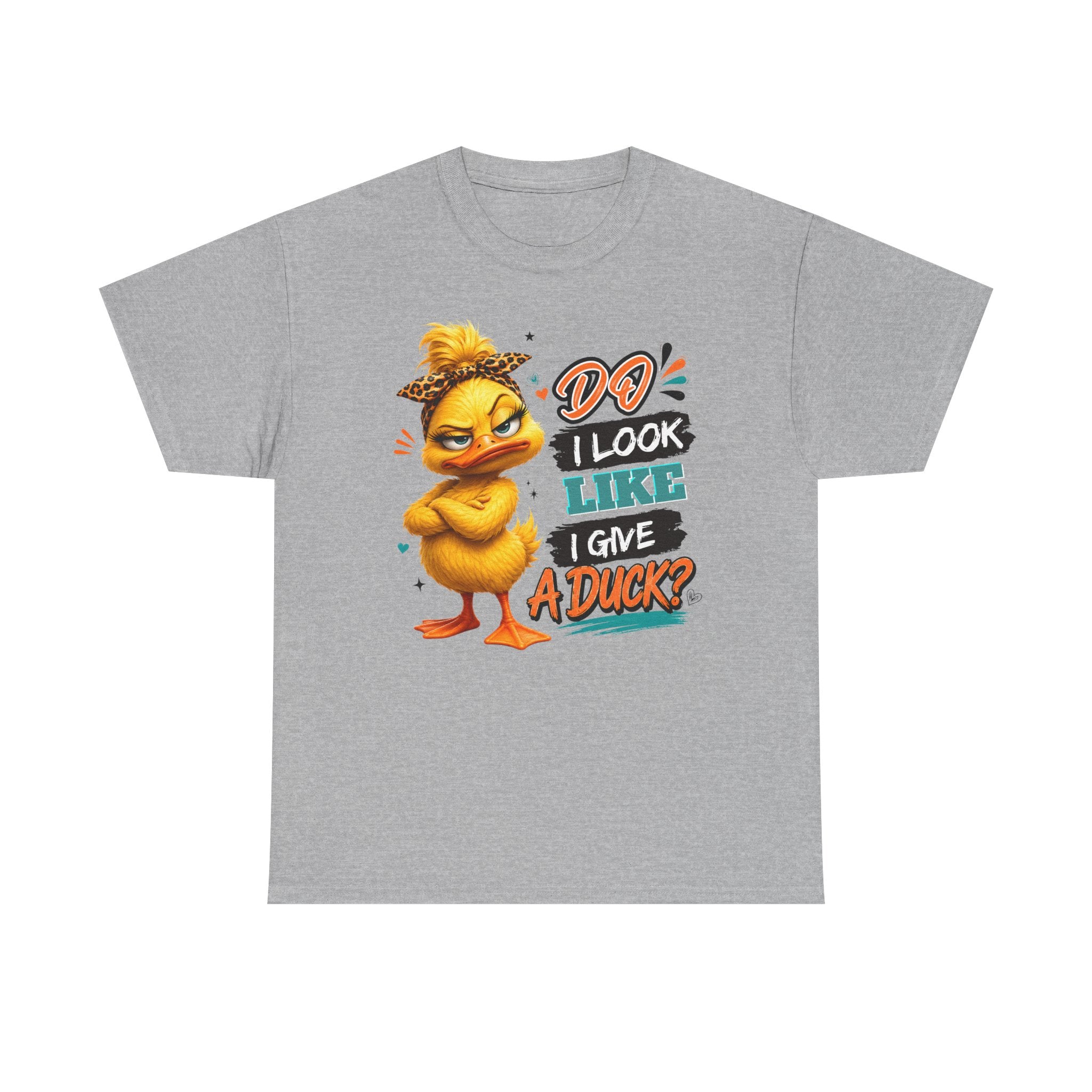 T-Shirt — "Do I Look Like I Give A Duck?" Funny Cute Angry Duck Graphic Tee