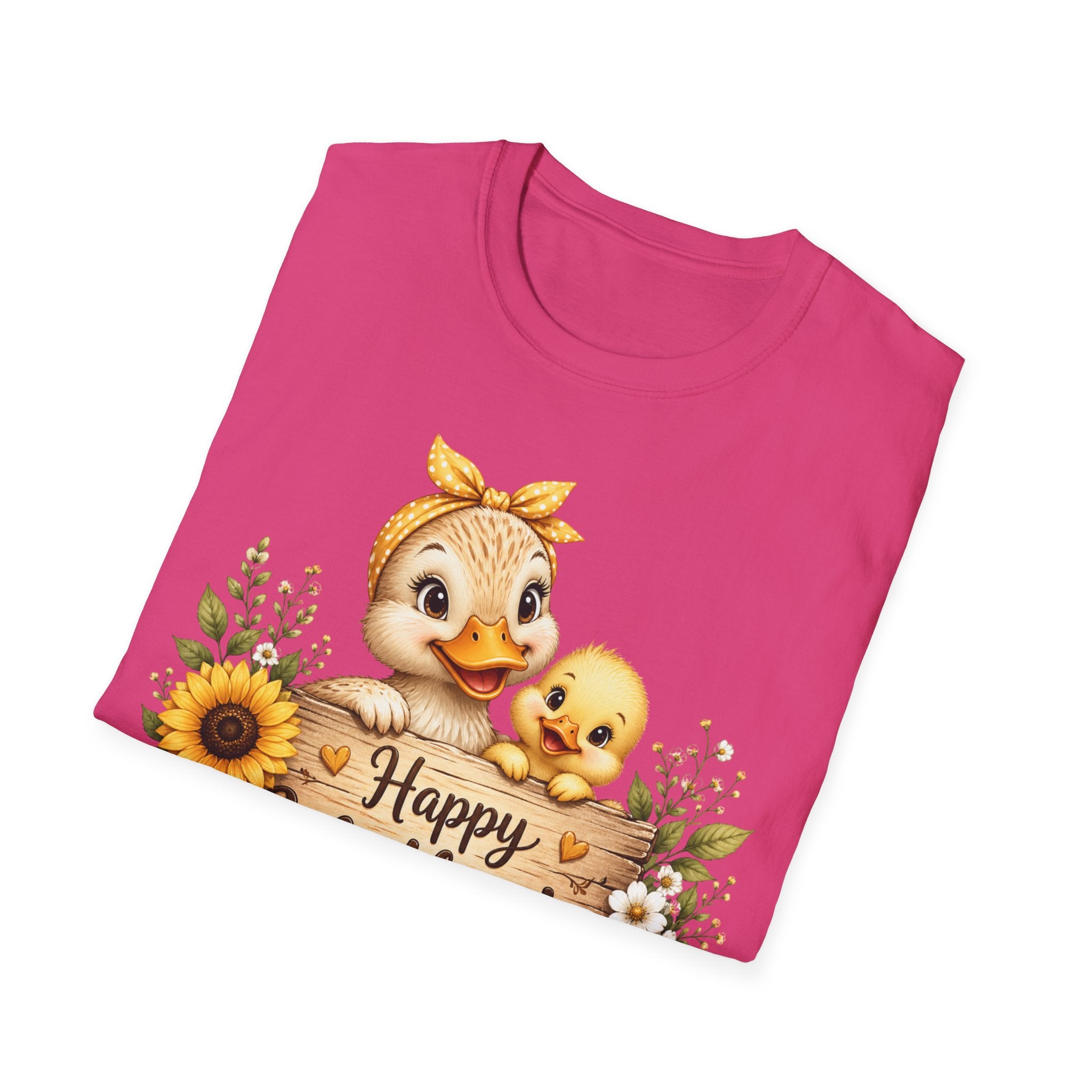 Mother’s Day Duck Mom T-Shirt — "Happy Mother’s Day" Sunflower Design