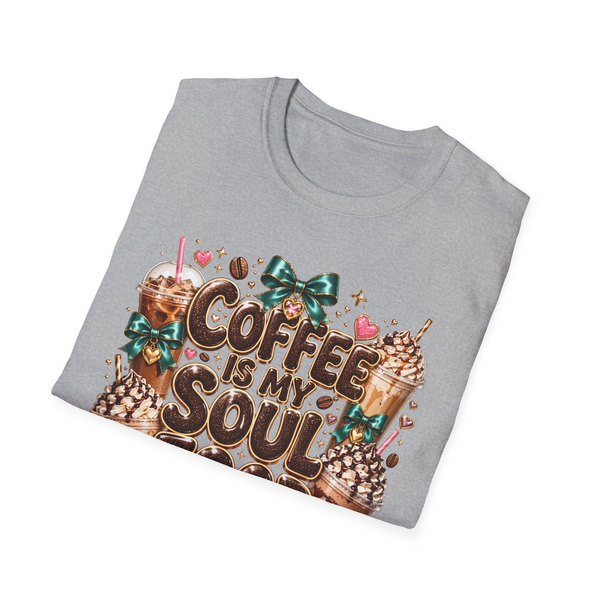 Coffee Is My Soul Food T-Shirt — Cute Coffee Lover Graphic Tee