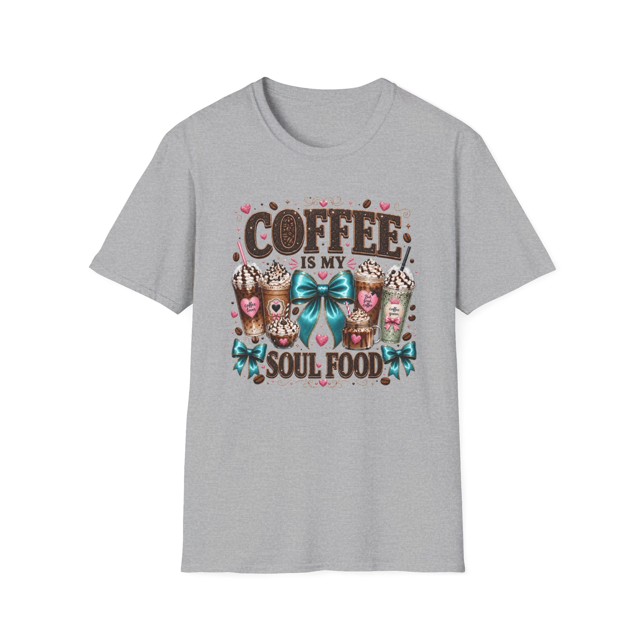 Coffee Is My Soul Food T-Shirt — Cute Coffee Cup Graphic Tee
