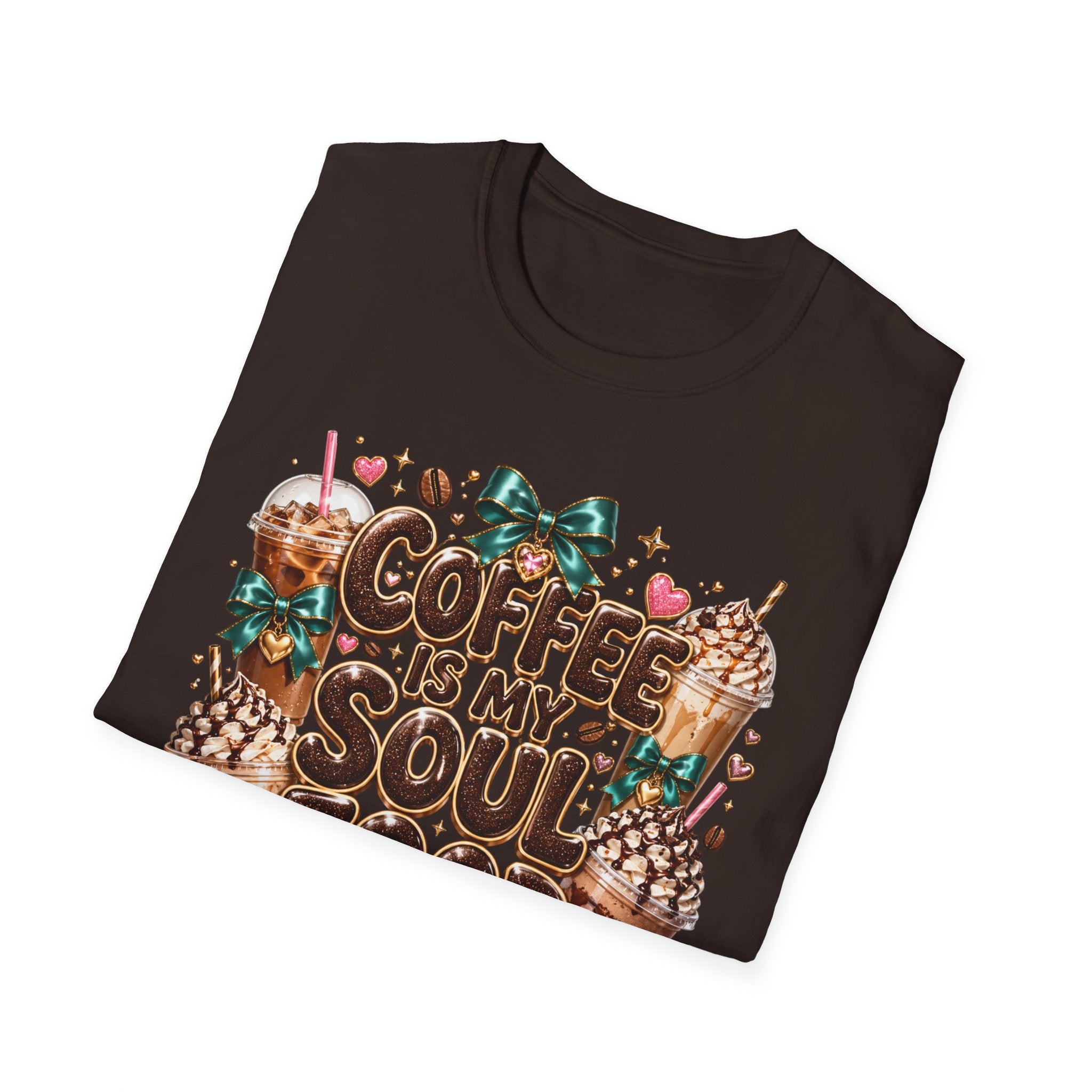 Coffee Is My Soul Food T-Shirt — Cute Coffee Lover Graphic Tee