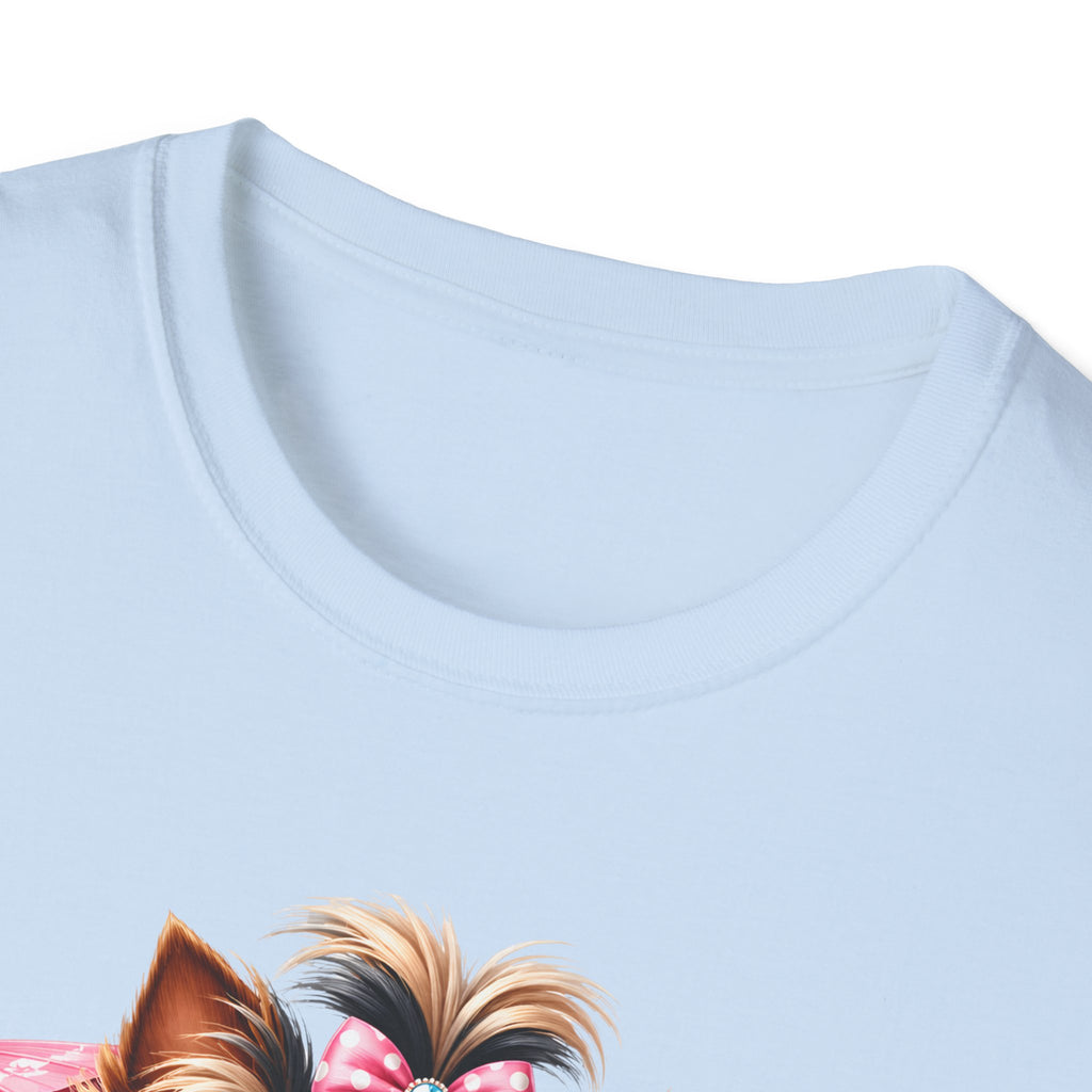 Yorkie Beach T-Shirt — "Beach Please" Cute Dog Summer Graphic Tee