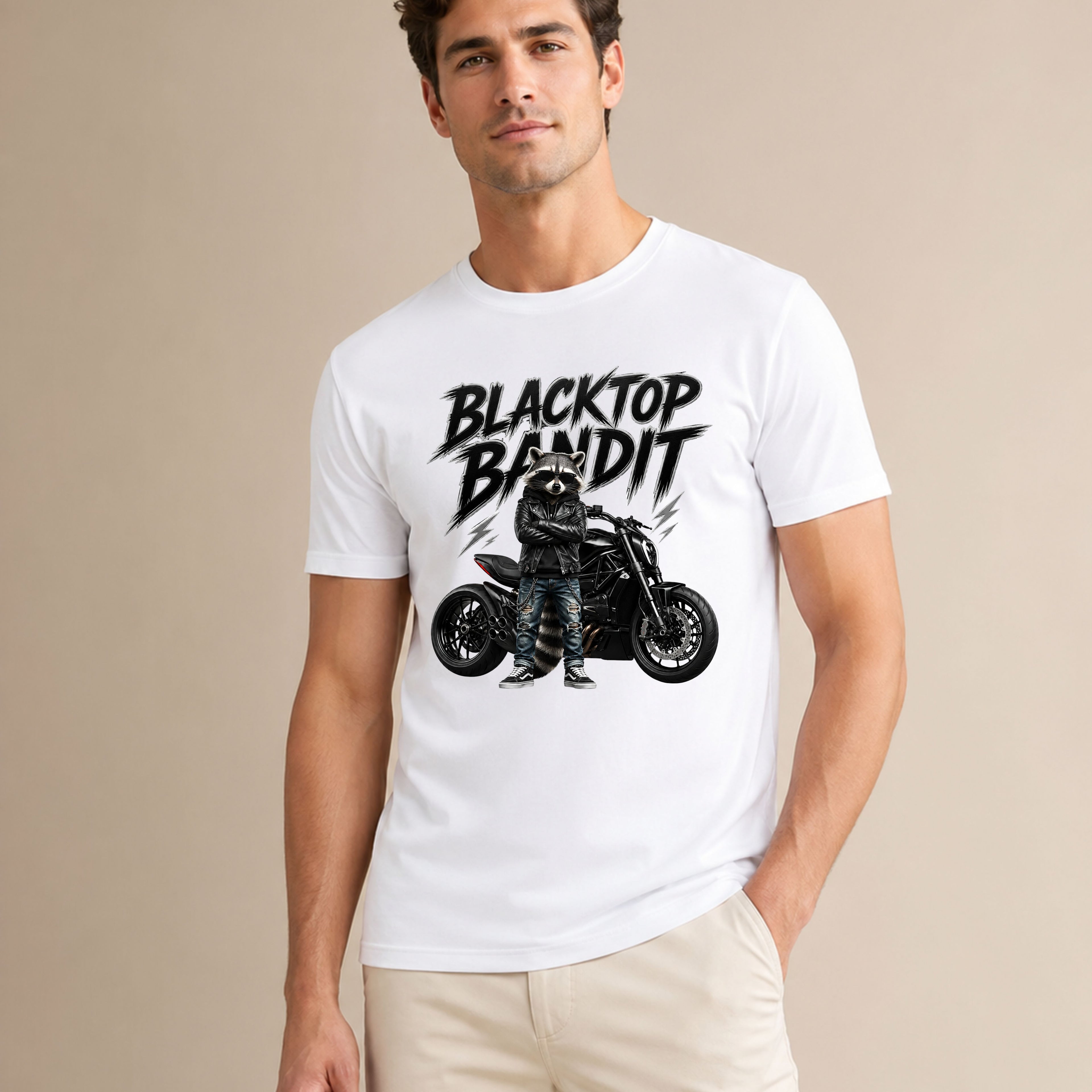 Trash Talk & Throttle Biker Graphic Tee | Bold Streetwear Motorcycle Design Gildan 5.3 oz. T-Shirt