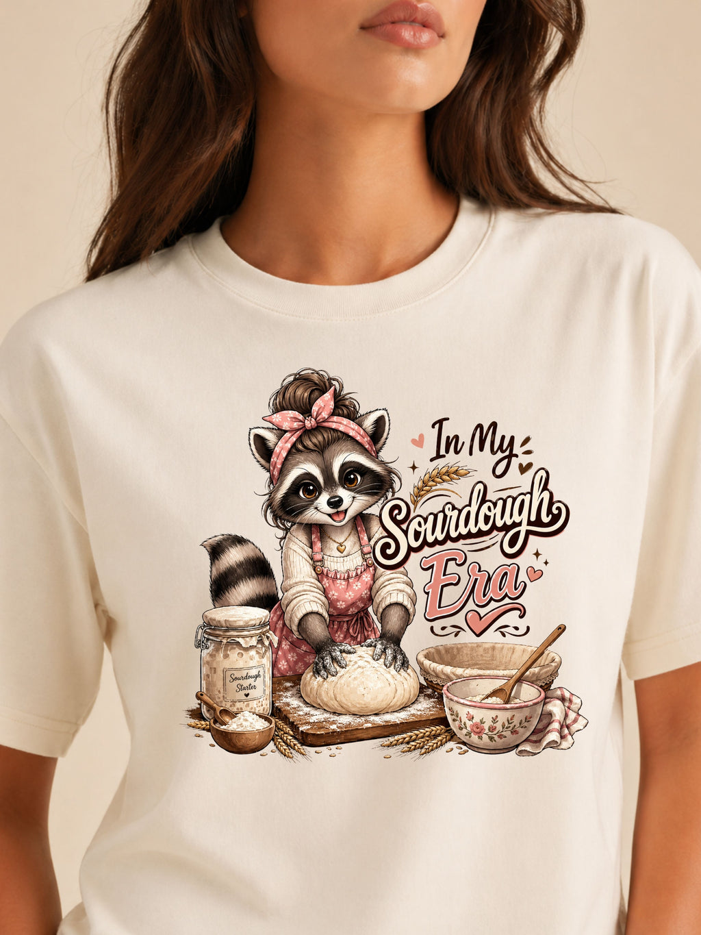 I’m My Sourdough Era | Cute Raccoon Baking Graphic Tee Gildan 5.3 oz. T-Shirt