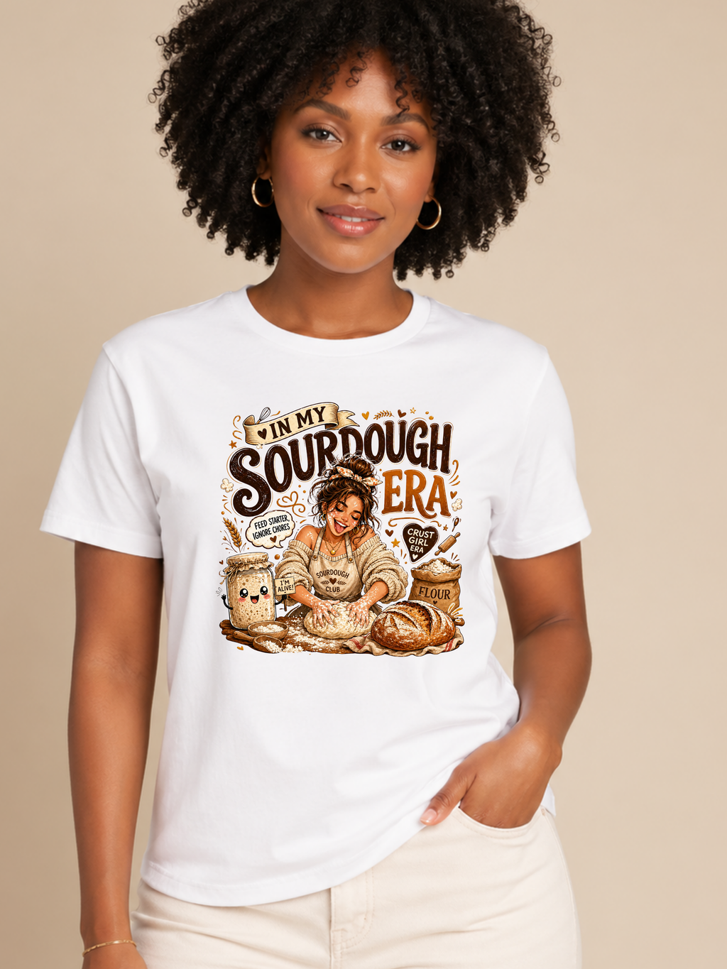 I’m My Sourdough Era Baking Graphic Tee Gildan 5.3 oz. T-Shirt
