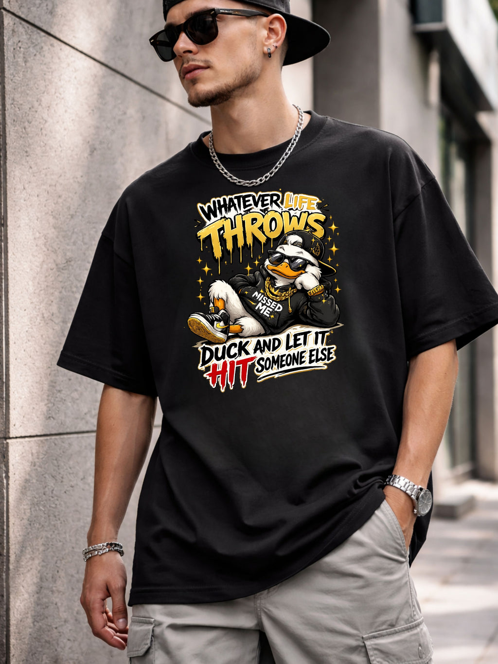 Whatever Life Throws Duck Shirt – Funny Duck Tee