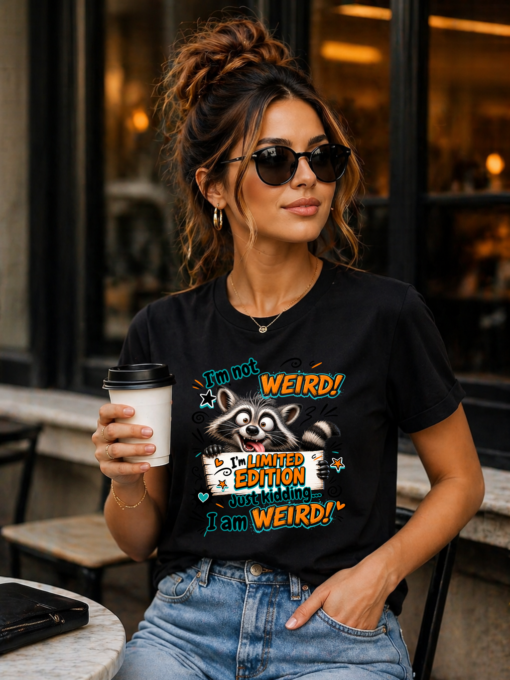Raccoon 'I'm Not Weird — Limited Edition' Graphic Tee